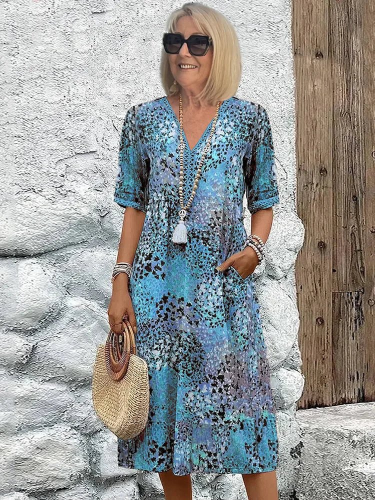 Lina | Vestido ligero con escote en V - Ebora Store