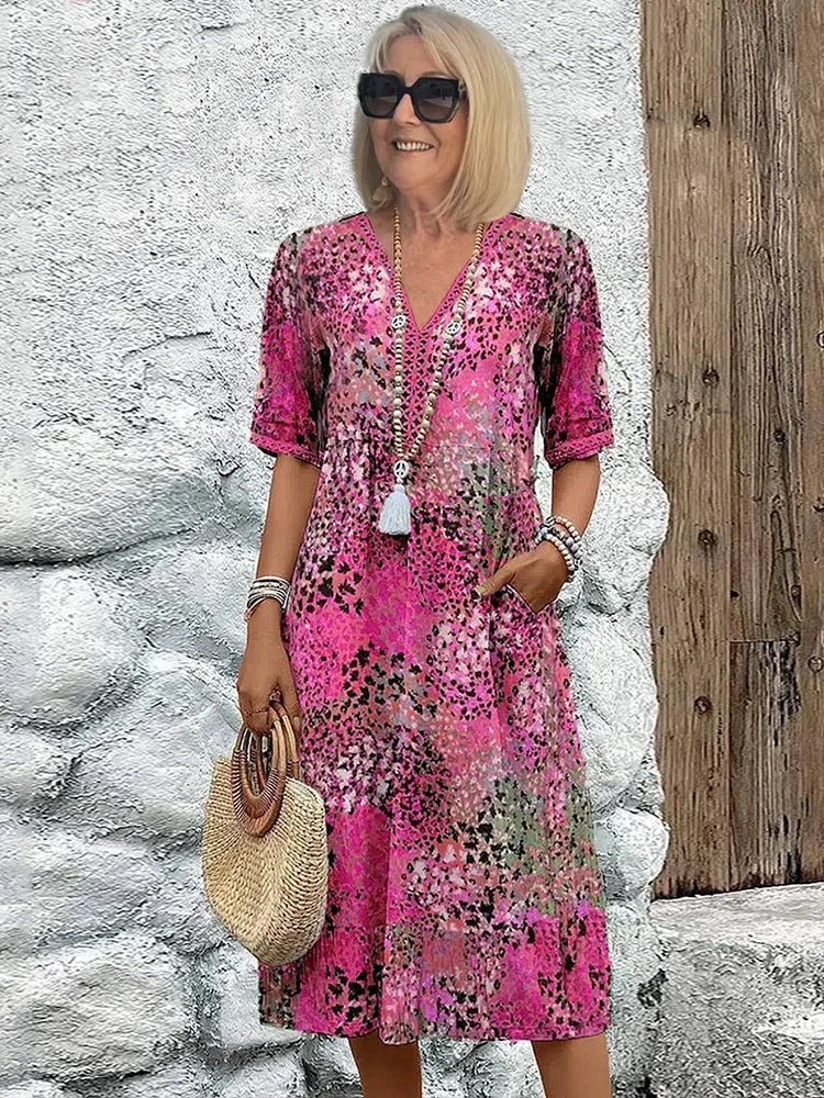 Lina | Vestido ligero con escote en V - Ebora Store