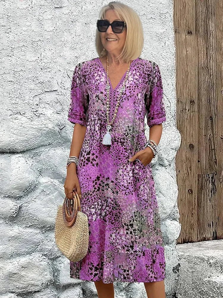 Lina | Vestido ligero con escote en V - Ebora Store