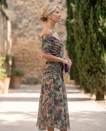 Vestido maxi elegante para fiesta con escote en corazón