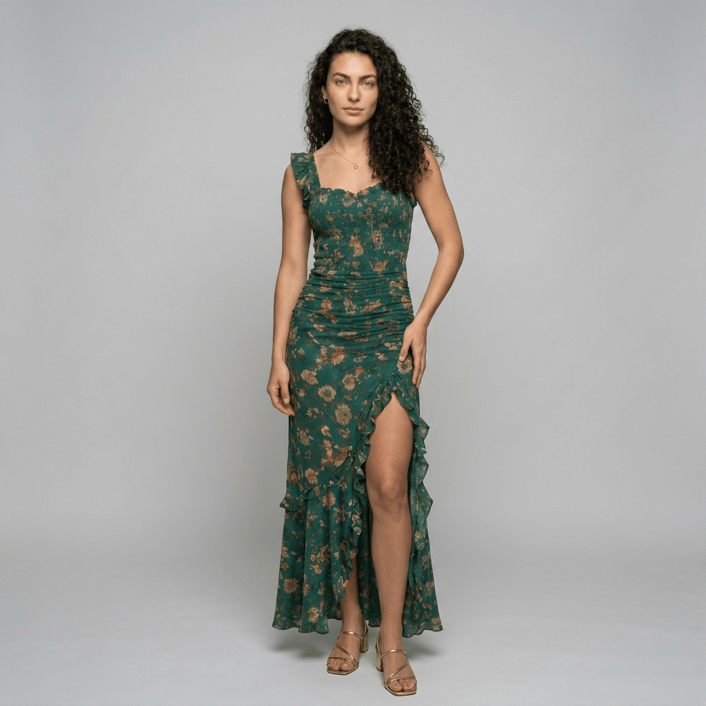 Alba | Vestido largo elegante con abertura - Ebora Store