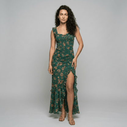 Alba | Vestido largo elegante con abertura - Ebora Store