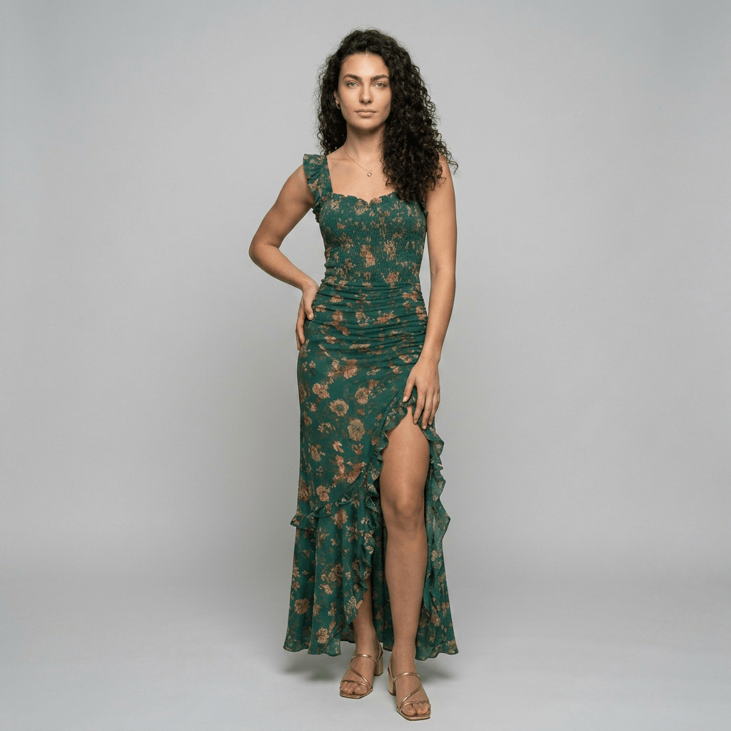 Alba | Vestido largo elegante con abertura - Ebora Store
