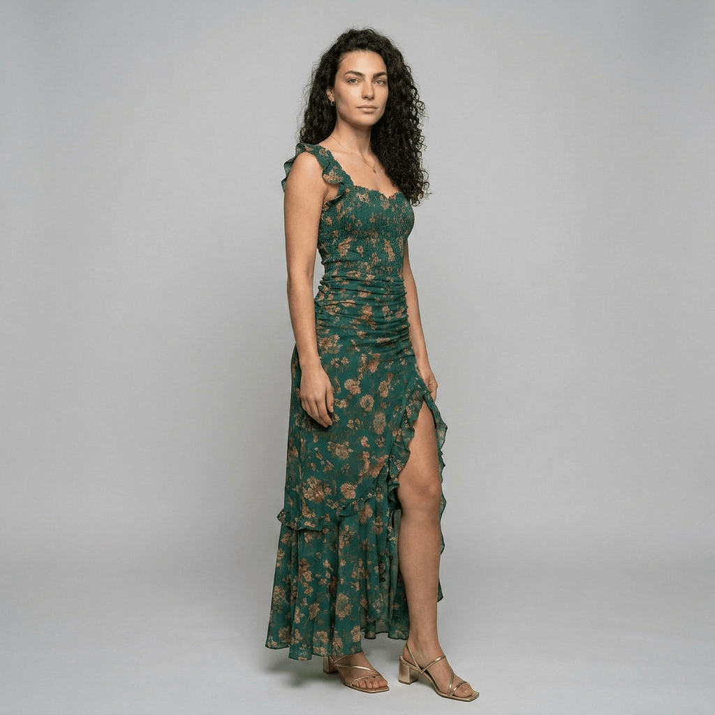 Alba | Vestido largo elegante con abertura - Ebora Store