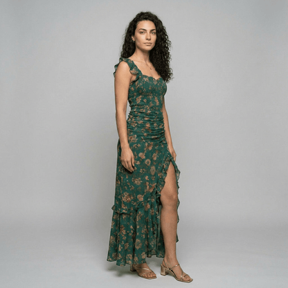 Alba | Vestido largo elegante con abertura - Ebora Store
