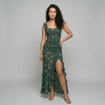 Alba | Vestido largo elegante con abertura - Ebora Store
