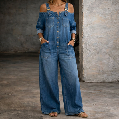 Sophia | Mono Denim con Hombros Descubiertos