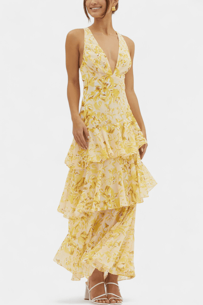 Domenica | Vestido gasa V - Ebora Store