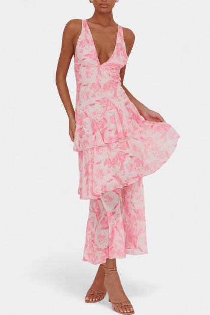 Domenica | Vestido gasa V - Ebora Store