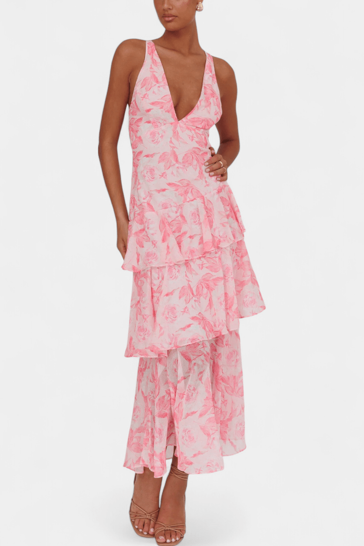 Domenica | Vestido gasa V - Ebora Store