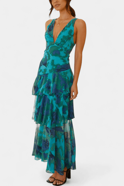 Domenica | Vestido gasa V - Ebora Store