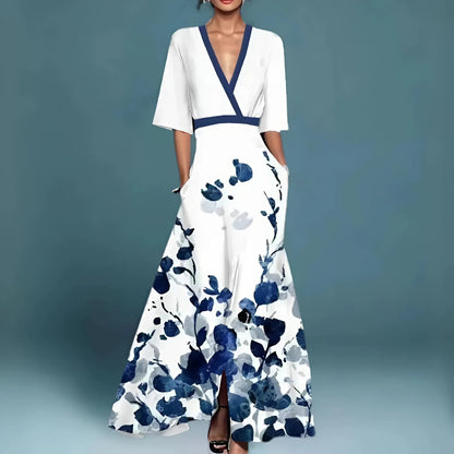 Valentina | Elegante vestido largo con escote profundo - Ebora Store