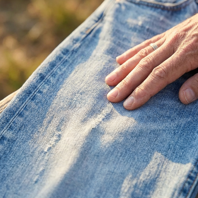 Retro raka korta jeans för dam