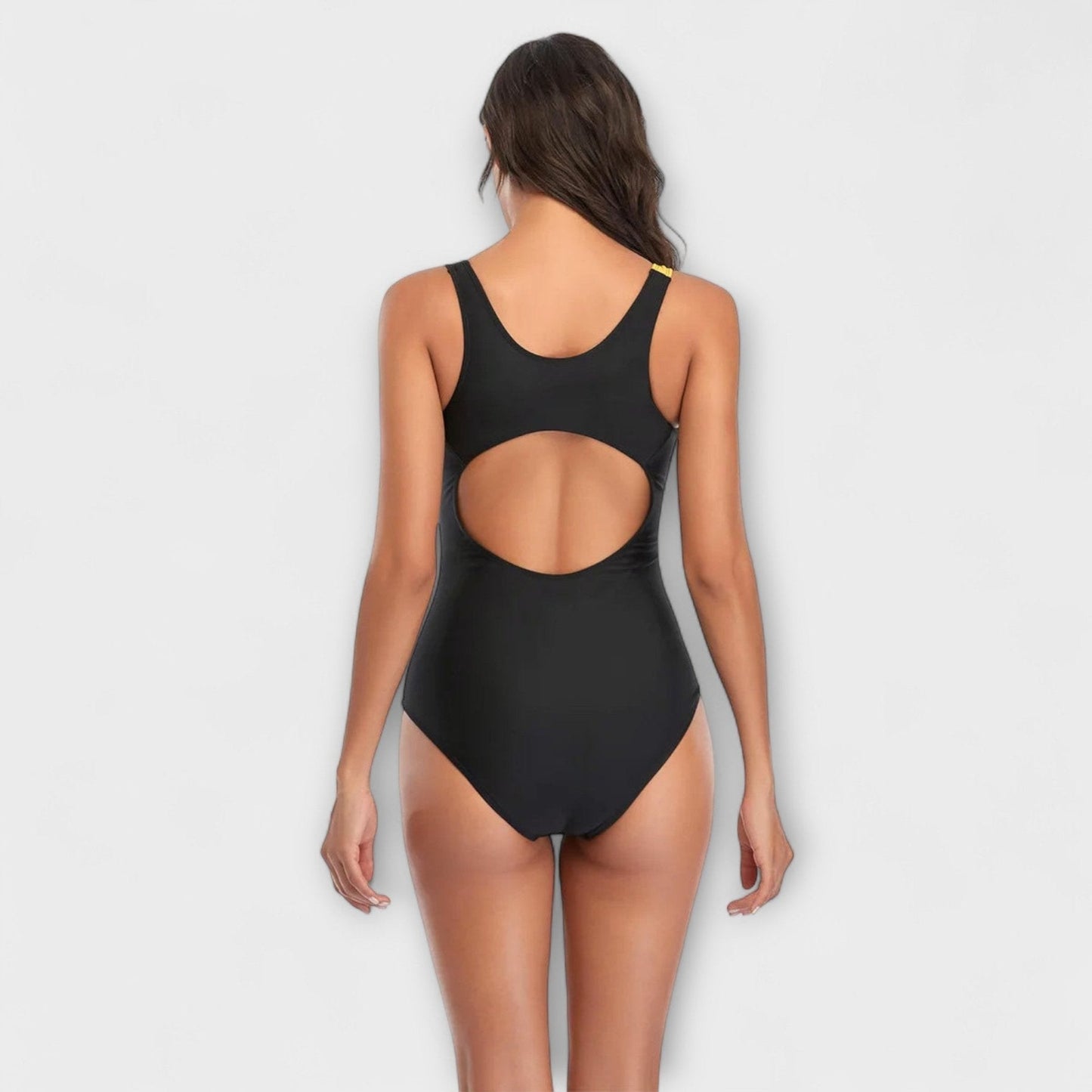 Traje de Baño de Una Pieza Deportivo con Corte en la Espalda