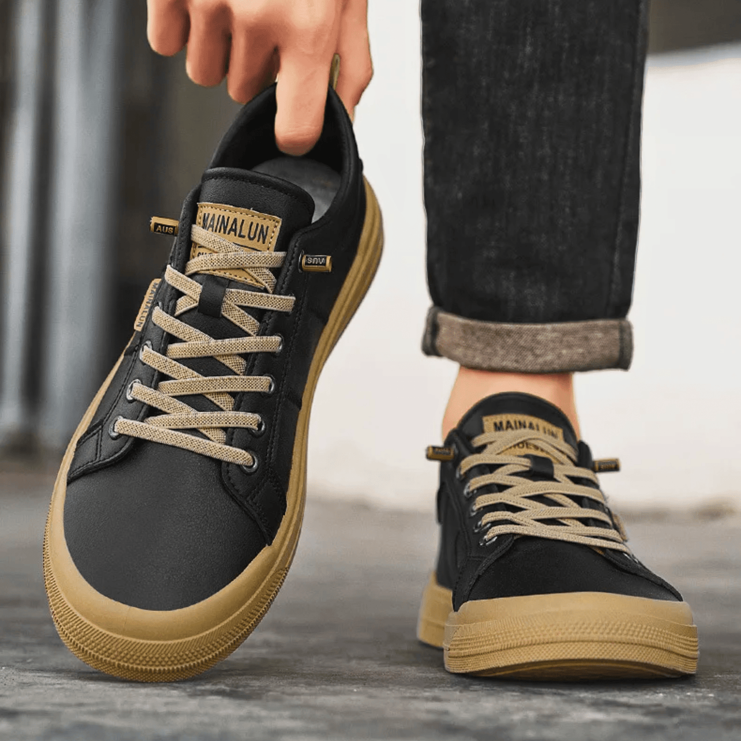HARRINGTON™ | Klassiska lädersneakers