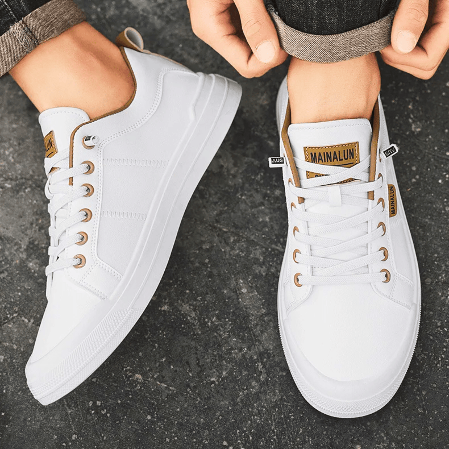 HARRINGTON™ | Klassiska lädersneakers