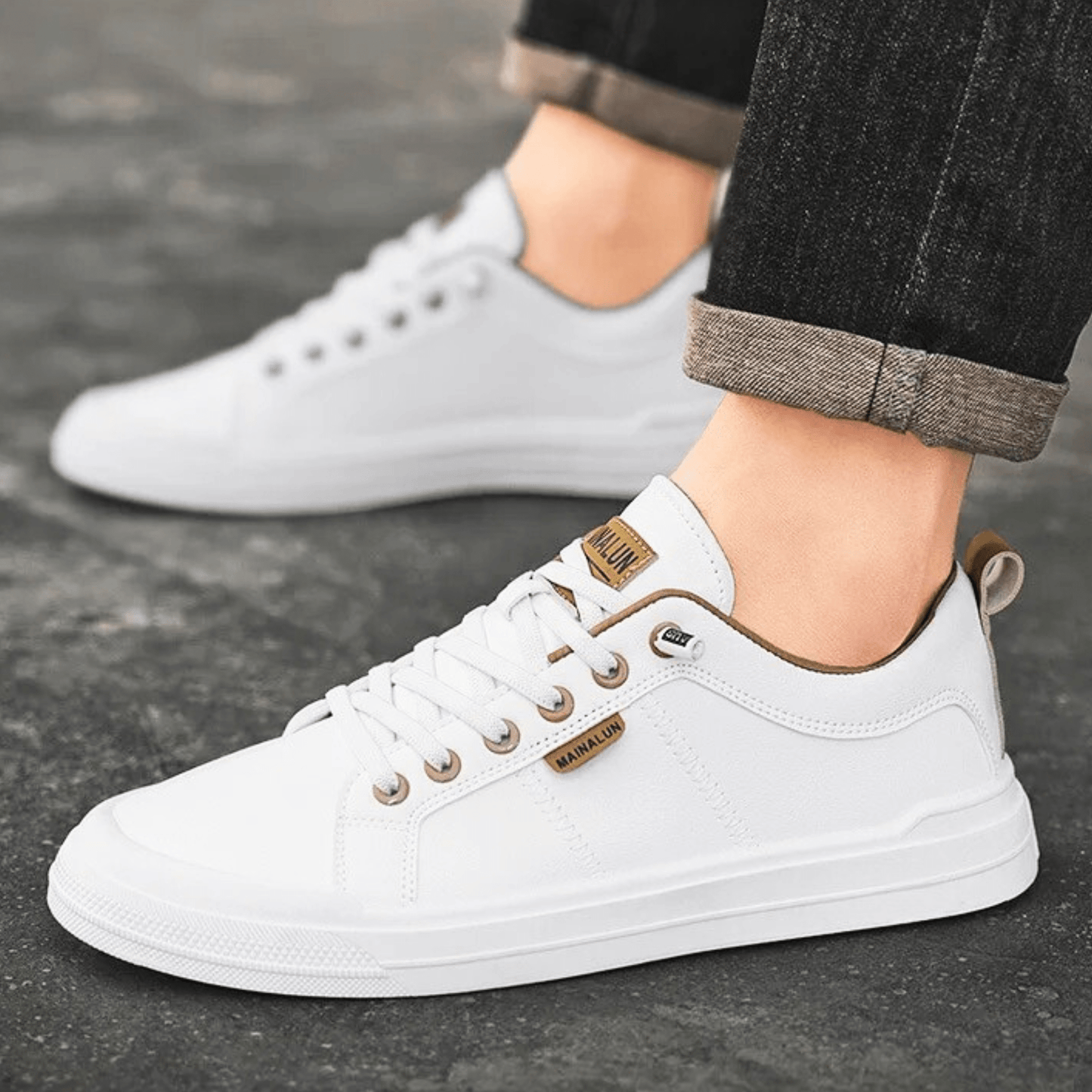 HARRINGTON™ | Klassiska lädersneakers